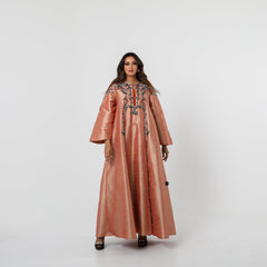 دراعة فاخرة مشغولة يدوياً بالريسم والخرز | شانتون إيطالي عالي الجودة - tahaniboutique