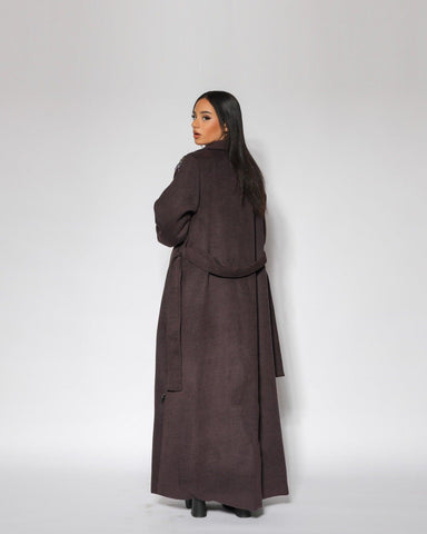 جاكيت جوخ ناعم مشغول شك يدوي - tahaniboutique