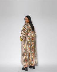 بشت نسائي شتوي من الصوف -لون مارون بشغل يدوي - tahaniboutique