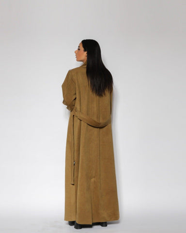 جاكيت نسائي شتوي من الجوخ - خياطة دبل وشك يدوي - tahaniboutique
