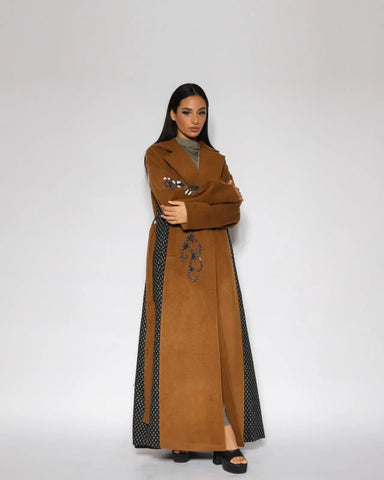 Women's winter wool jacket - hand-stitched and double-stitched