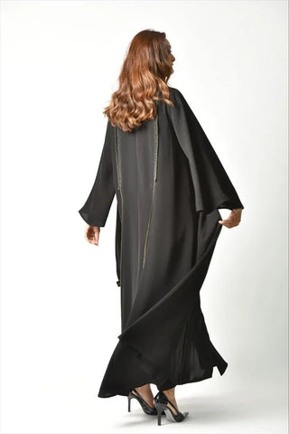 Olive colored knitted abaya 