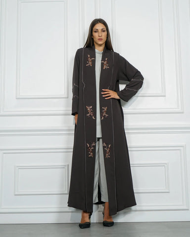 Colorful double cloche abaya - crepe fabric from Tahani Boutique 