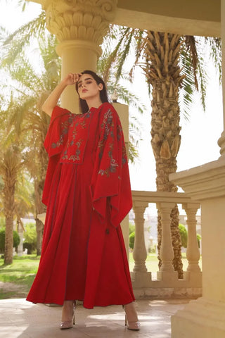 Red evening dress for special occasions