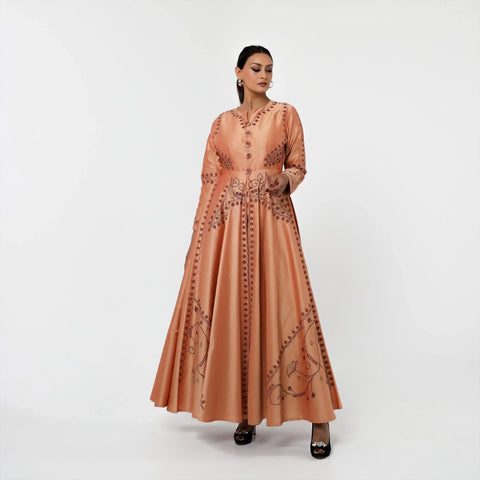 Women's dress-cut suit in Italian shantung