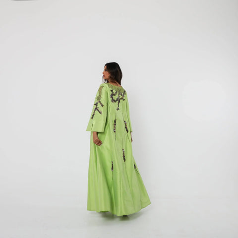 A luxurious Kuwaiti scarf for special occasions - a handmade scarf with rhinestones, beads and pearls | Italian Shanton