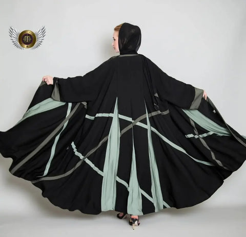 Butterfly Abaya with Hidden Pleats from Tahani Boutique