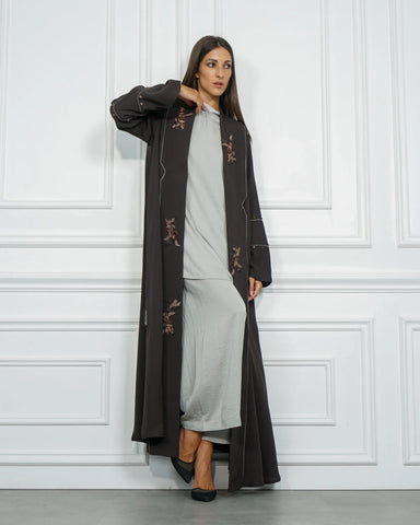 Colorful double cloche abaya - crepe fabric from Tahani Boutique 