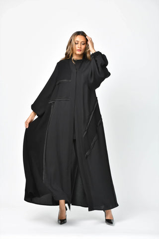 Plain triple-cloche abaya from Tahani Boutique
