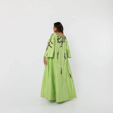 A luxurious Kuwaiti scarf for special occasions - a handmade scarf with rhinestones, beads and pearls | Italian Shanton