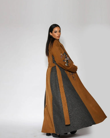 Women's winter wool jacket - hand-stitched and double-stitched
