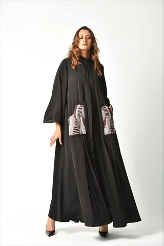 Colorful pocket occasion abaya 