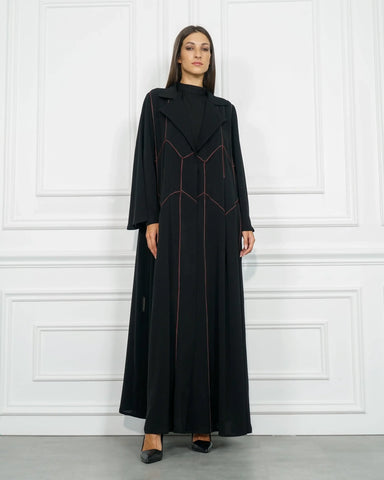 Practical formal abaya made of Cuban fabric - exclusive to Tahani Boutique