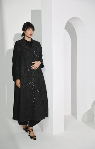 Dark gray soft fleece jacket