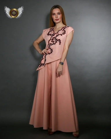 Women's Crepe Jumpsuit Set - Luxury Handcrafted