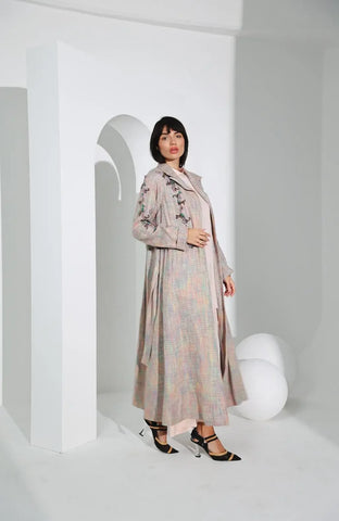 Luxury women's wool jacket - hand-stitched