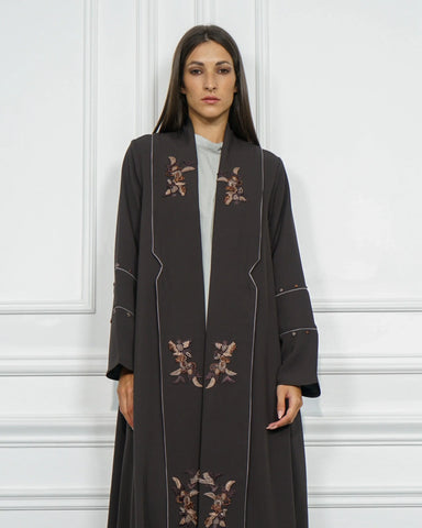 Colorful double cloche abaya - crepe fabric from Tahani Boutique 