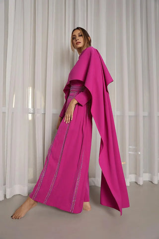 Women's Gemsuit Set with Shawl - Handmade Crepe Set