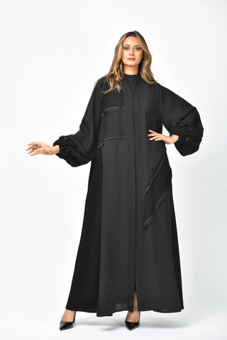 Plain triple-cloche abaya from Tahani Boutique
