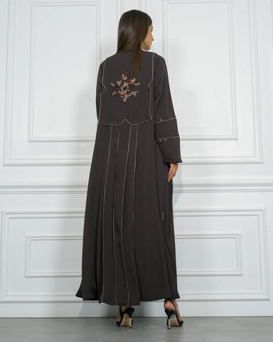 Colorful double cloche abaya - crepe fabric from Tahani Boutique 