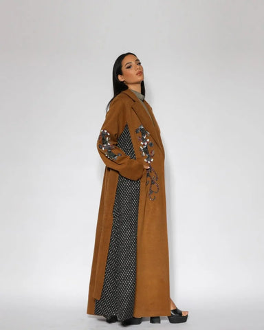 Women's winter wool jacket - hand-stitched and double-stitched