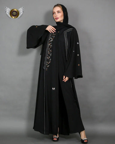 عباية شك يدوي مع ملفع سادة