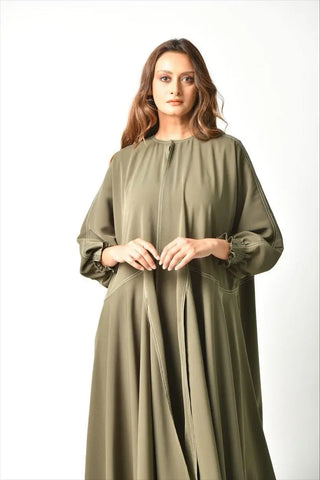Colorful Italian crepe abaya 