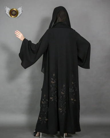 Handmade shawl abaya with wrap