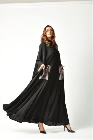 Colorful pocket occasion abaya 