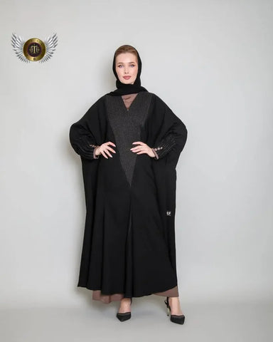 Plain shoulder abaya 