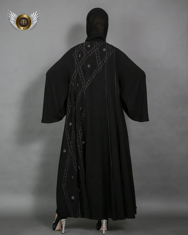 Open collar abaya