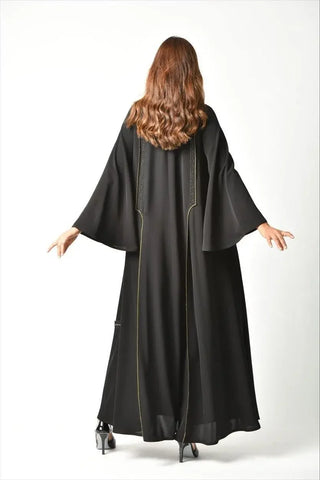 Olive colored knitted abaya 