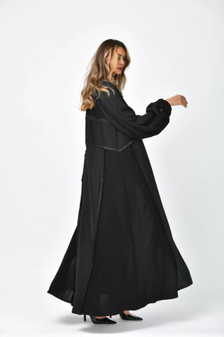 Plain triple-cloche abaya from Tahani Boutique