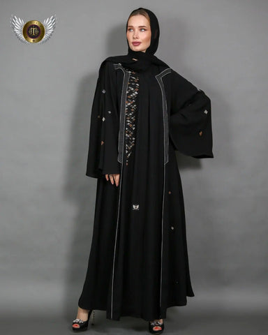 عباية شك يدوي مع ملفع سادة