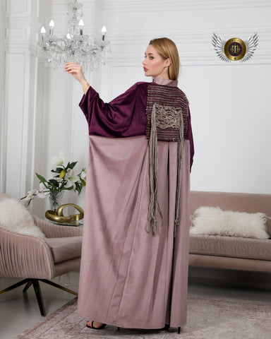 دراعة مخمل ياباني صوف - tahaniboutique