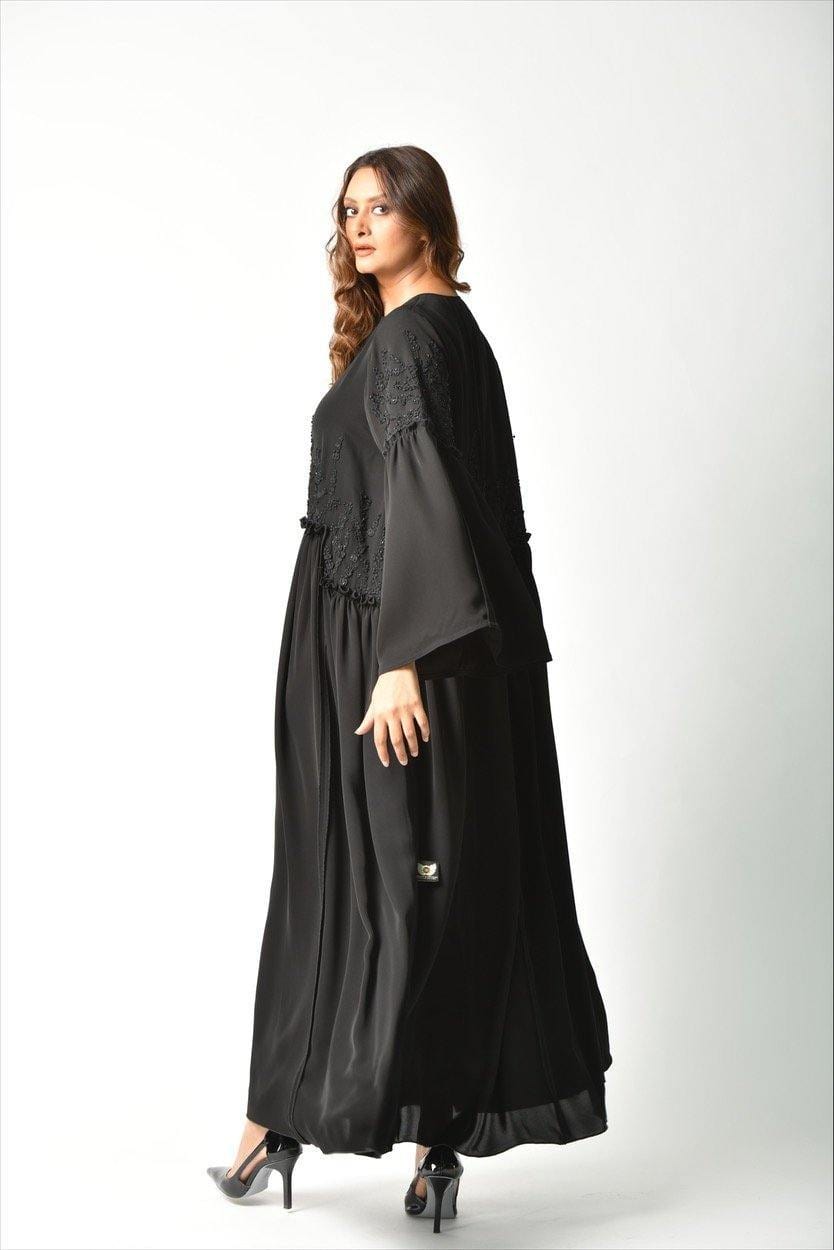 عباية رسمية دانتيل ونمنم - tahaniboutique