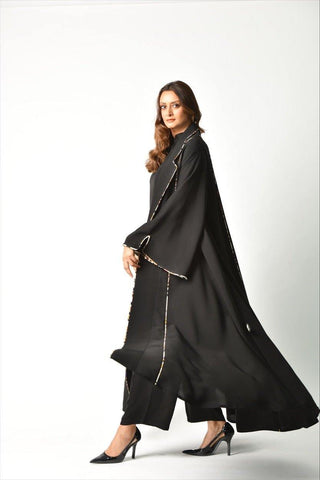 عباية بريم ملونة من تهاني بوتيك - tahaniboutique