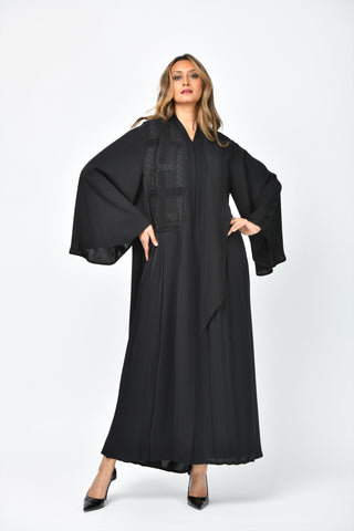عباية رسمية سادة دبل كلوش من تهاني بوتيك - tahaniboutique