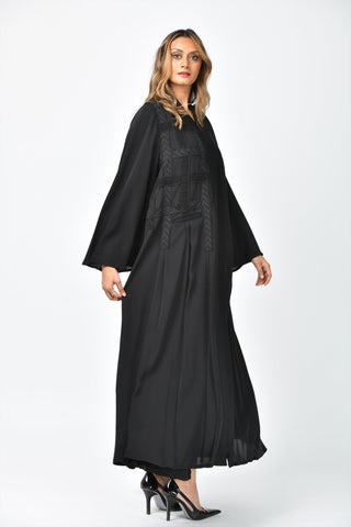 عباية رسمية سادة دبل كلوش من تهاني بوتيك - tahaniboutique
