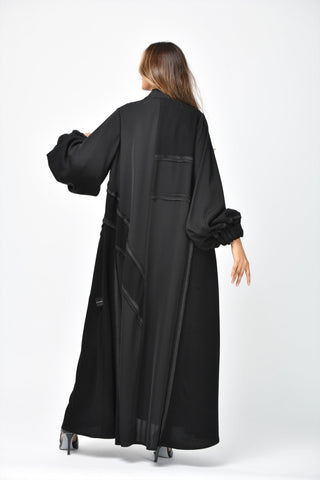 عباية تربل كلوش سادة من تهاني بوتيك - tahaniboutique