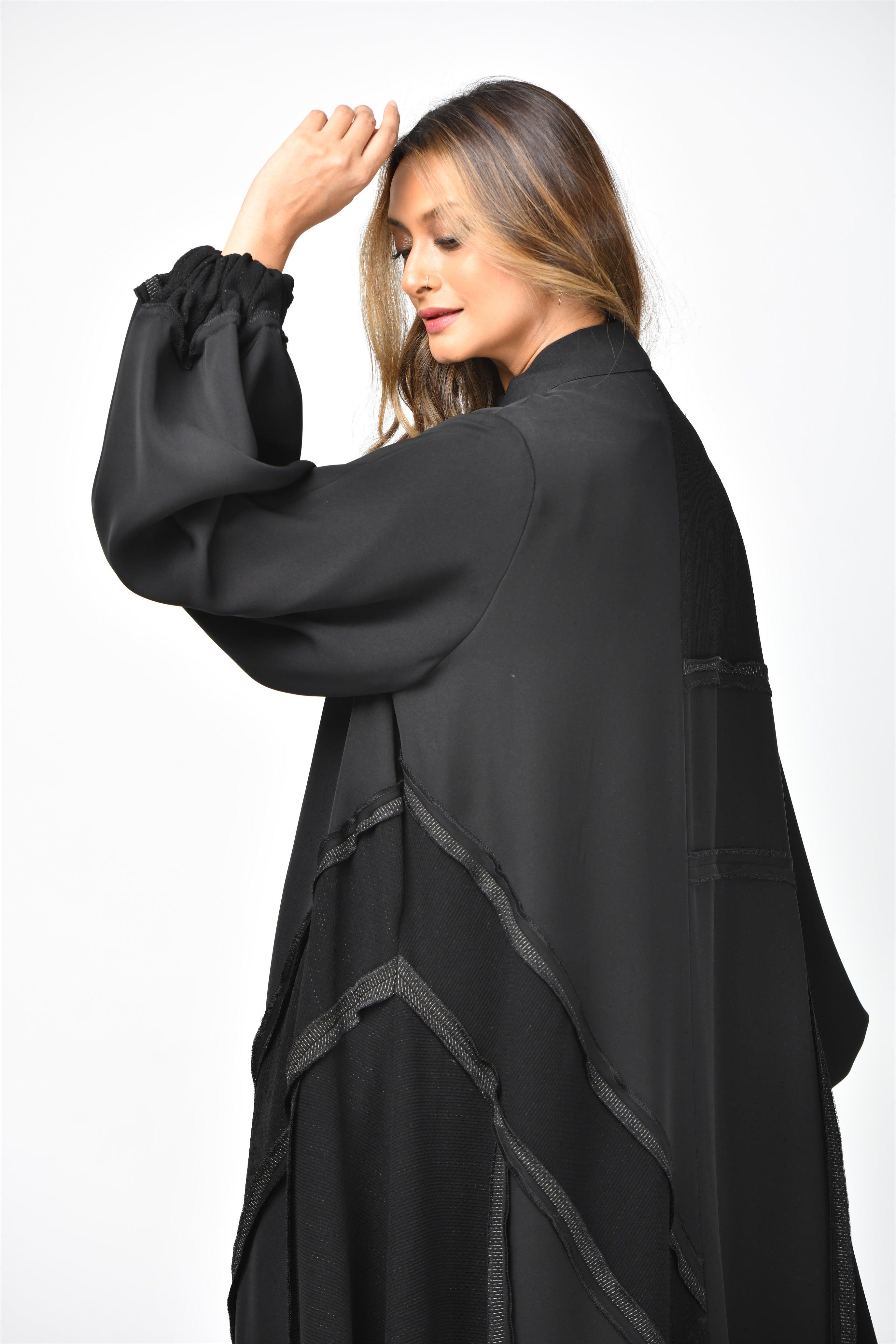 عباية تربل كلوش سادة من تهاني بوتيك - tahaniboutique