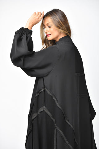 عباية تربل كلوش سادة من تهاني بوتيك - tahaniboutique