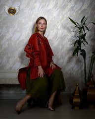 طقم نسائي فخم جيمسوت مع جاكيت - tahaniboutique