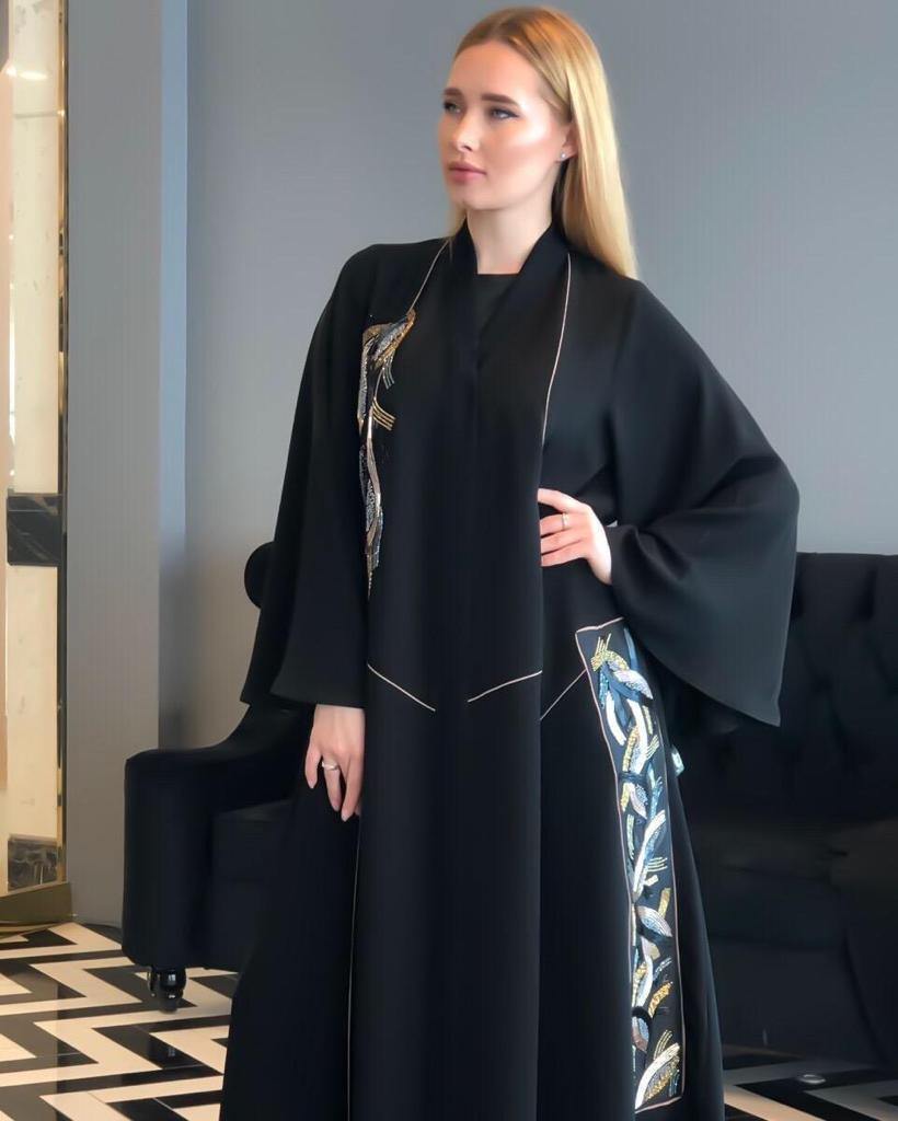 عباية مناسبات كسرات مخفية - tahaniboutique