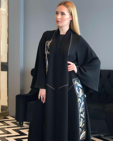 عباية مناسبات كسرات مخفية - tahaniboutique