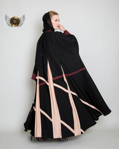 عباية كلوش فراشة كرمزية من تهاني بوتيك - tahaniboutique