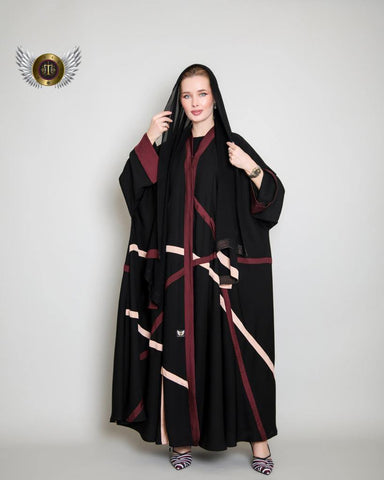 عباية كلوش فراشة كرمزية من تهاني بوتيك - tahaniboutique
