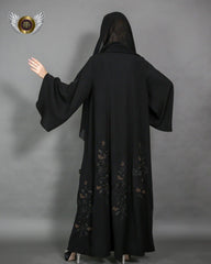 عباية شك يدوي مع ملفع - tahaniboutique