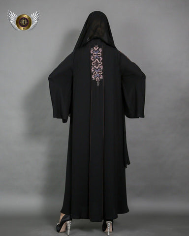عباية قصات مع ملفع - tahaniboutique
