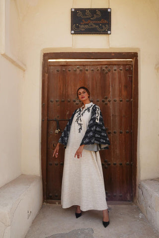 دراعة فخمة قماش جاكار - tahaniboutique